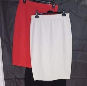 M Ladies Elastic Waist Pencil Skirts